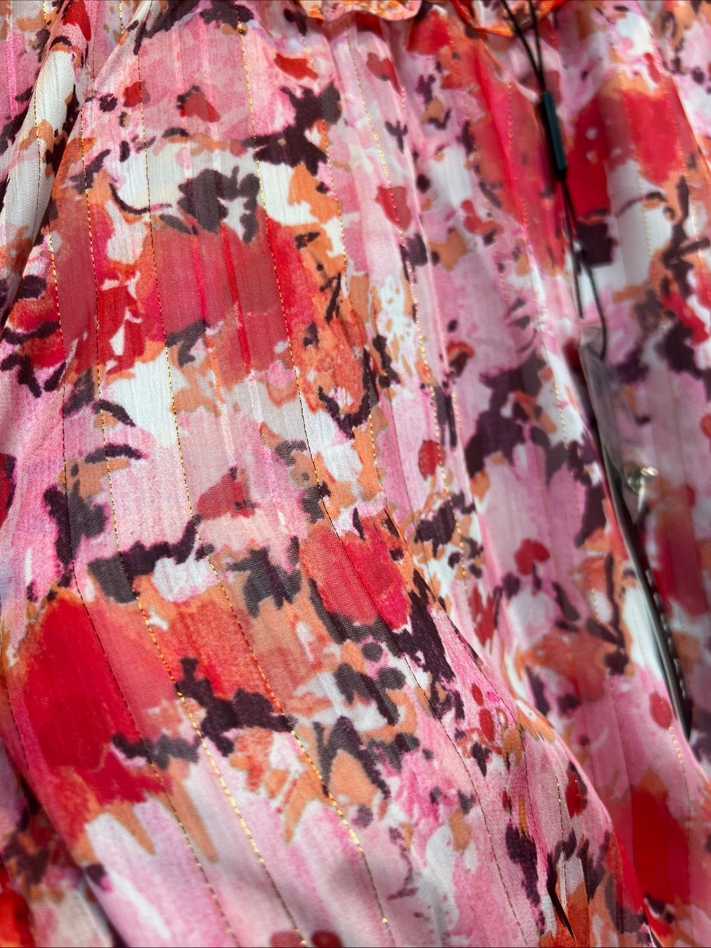 NWT Ruffle Skirt Cocktail Dress by Beulah Style Size L balloon sleeves - Picture 8 of 14